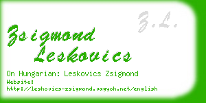 zsigmond leskovics business card